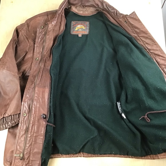 Vintage Adventure Bound by Wilson's Leather Mens Large Bomber Aviator Jacket - Picture 7 of 9